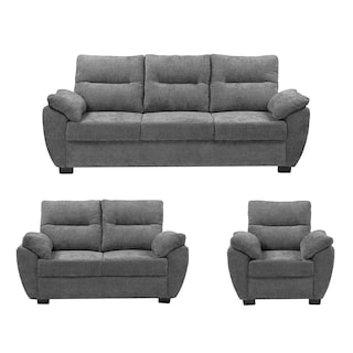 Foto 1 | Foto 1 | Sala Dicasa Venecia Gris Shadow 3 Piezas Sofá Love y Sillón