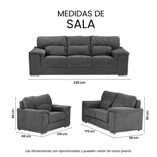 Foto 7 | Foto 7 | Sala Trinity Kaizen Color Gris Oscuro