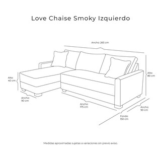 Foto 7 | Foto 7 | Love Chaise Dicasa Smoky Gris Carbón Izquierdo