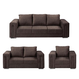 Foto 1 | Foto 1 | Sala Dicasa Taos Color Chocolate 3 Piezas Sofá Love y Sillón