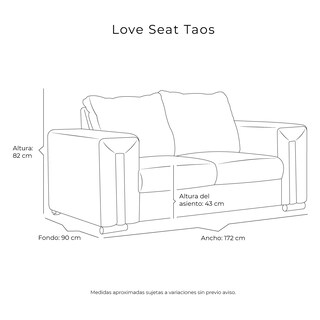 Foto 8 | Foto 8 | Love Seat Dicasa Taos Color Gris Chels 2 Plazas