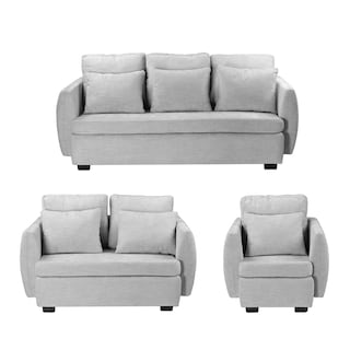 Foto 1 | Foto 1 | Sala Dicasa Kuma Color Platinado 3 Piezas Sofá, Love y Sillón