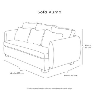 Foto 8 | Foto 8 | Sala Dicasa Kuma Color Platinado 3 Piezas Sofá, Love y Sillón