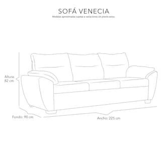Foto 8 | Foto 8 | Sala Dicasa Venecia Color Gris Nickel 3 Piezas Sofá, Love y Sillón