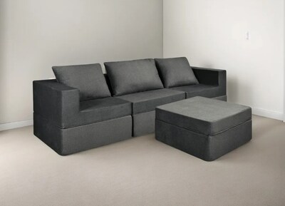 Foto 1 | Foto 1 | Sala California Smooth Modular 4 Piezas Sin Patas Charcoal