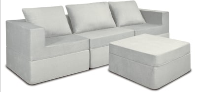 Foto 1 | Foto 1 | Sala California Smooth Modular 4 Piezas Sin Patas Silver