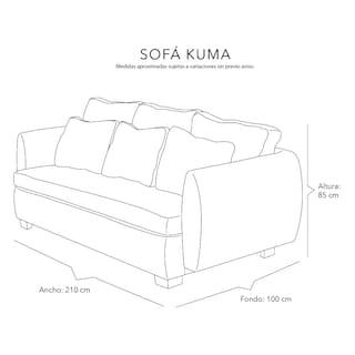 Foto 8 | Foto 8 | Sala Dicasa Kuma Color Gris Oxford 3 Piezas Sofá, Love Y Sillón