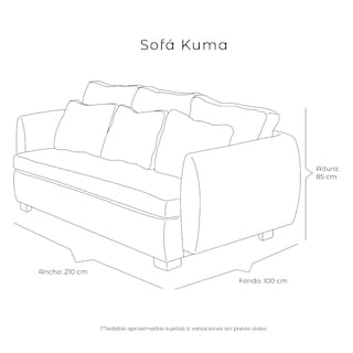 Foto 8 | Foto 8 | Sala Dicasa Kuma Color Gris Oxford 3 Piezas Sofá, Love y Sillón