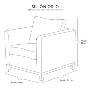 Foto 8 | Foto 8 | Sillón Dicasa Oslo Color Gris Ash 1 Plaza