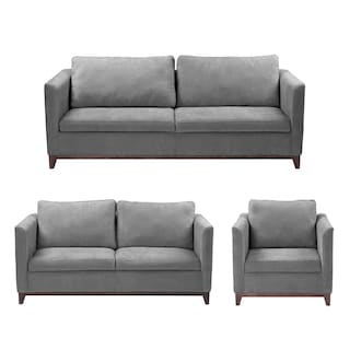 Foto 1 | Foto 1 | Sala Dicasa Oslo Color Gris Tormenta 3 Piezas Sofá, Love y Sillón