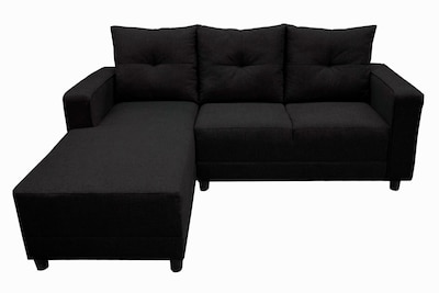 Foto 5 | Foto 5 | Sala Esquinera En U El Bazar Store Hera Negro 160x275x215 Cm 4 Salas En 1 Tela Lino Nacional Modular