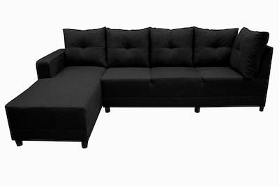 Foto 6 | Foto 6 | Sala Esquinera En U El Bazar Store Hera Negro 160x275x215 Cm 4 Salas En 1 Tela Lino Nacional Modular