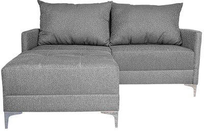 Foto 5 | Foto 5 | Sala Esquinera Modular El Bazar Store Montana Gris Plata 170x155 Cm  Tela Lino Nacional  Love Seat Y Taburete
