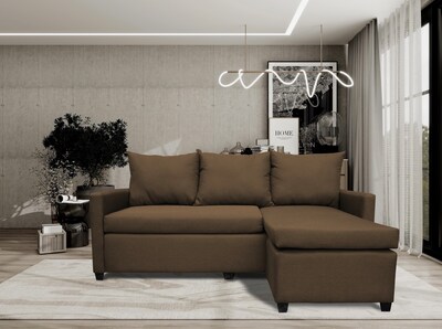 Foto 2 | Foto 2 | Sala Esquinera Modular El Bazar Store Vancouver Chocolate 175x130 Cm Sofa Lado Derecho Ó Izquierdo Económica  Tela Lino