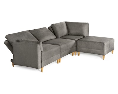 Foto 3 | Foto 3 | Sala De 4 Módulos Makora Everyn Con Memory Foam Color Oxford Chenille Respaldo Reclinable De 3 Posiciones