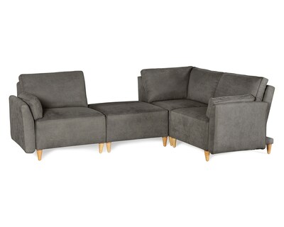 Foto 4 | Foto 4 | Sala De 4 Módulos Makora Morelli Con Memory Foam Color Oxford Chenille Respaldo Reclinable De 3 Posiciones