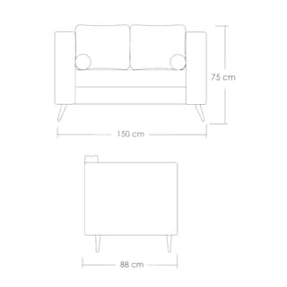 Foto 2 | Foto 2 | Sofá de 2 Plazas Iliosinnova Berlín Gris Obscuro
