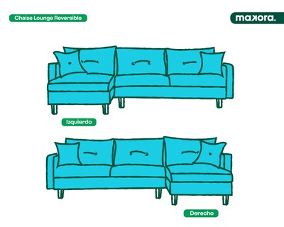 Foto 6 | Foto 6 | Sala Modular Sofá Cama Reversible de Velvet Azul Modelo Scotch