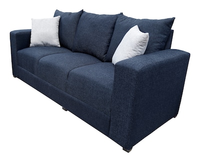Foto 3 | Foto 3 | Sofa El Bazar Store Miami Lino Azul Marino 3 Plazas, Modular, Moderno, Sala