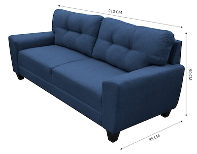 Foto 5 | Foto 5 | Sofa El Bazar Store Sidney Lino Azul Marino 3 Plazas, Modular, Moderno, Sala