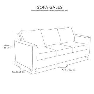 Foto 7 | Foto 7 | Sofá Dicasa Gales Color Negro 3 Plazas