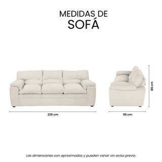 Foto 8 | Foto 8 | Sofá Trinity Cosmo Color Crema 3 Plazas