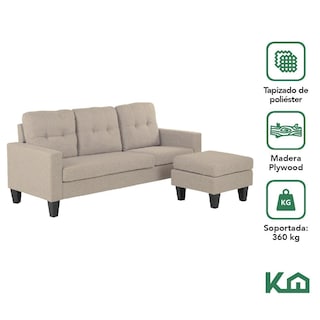Foto 3 | Foto 3 | Sofá Sala Esquinera Izquierda Sillón Reversible Madera