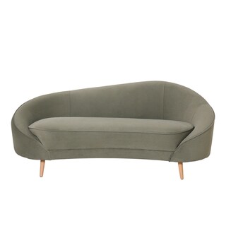 Foto 1 | Foto 1 | Ilios Innova | Sofá De 3 Plazas Curvo Querétaro Verde. Diseño Orgánico Y Patas De Madera Estables Para Sala Moderna