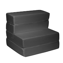 Sofá Cama Portátil Onof Sci Plegable 2 en 1 Individual Gris Grafito