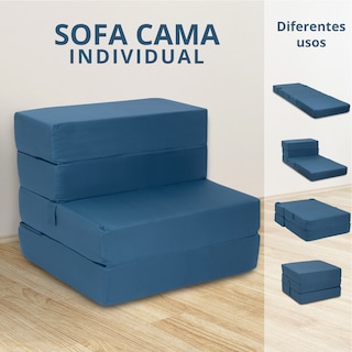 Foto 2 | Foto 2 | Sofá Cama Individual Onof Sci Plegable 2 En 1 Cama Portátil Color Azul