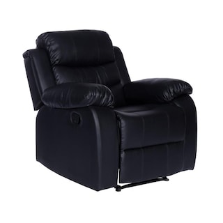 Foto 1 | Foto 1 | Sillón Reposet Midtown Concept color Negro Reclinable Individual Tapizado en Simil Cuero