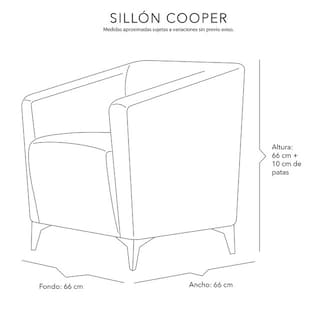 Foto 8 | Foto 8 | Sillón Dicasa Cooper II Color Gris Arena