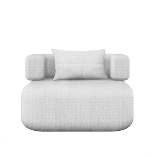 Foto 1 | Foto 1 | Sillón Sherpa Blanco Individual Respaldo Curvo Incluye Cojín