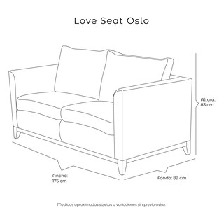 Foto 6 | Foto 6 | Love Seat Dicasa Oslo Color Negro 2 Plazas