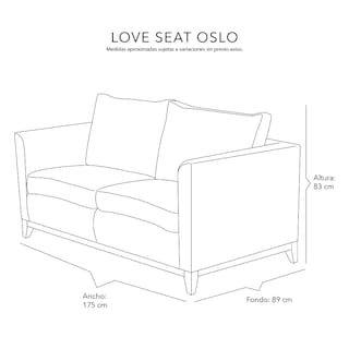 Foto 6 | Foto 6 | Love Seat Dicasa Oslo Color Gris Acero 2 Plazas