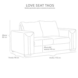 Foto 6 | Foto 6 | Love Seat Dicasa Taos Color Crema 2 Plazas