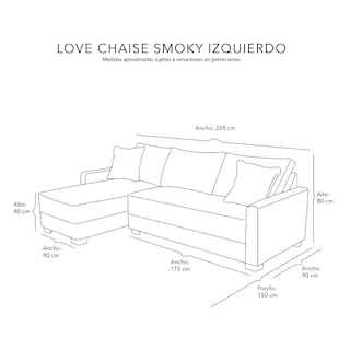 Foto 7 | Foto 7 | Love Chaise Dicasa Smoky Color Beige Izquierdo