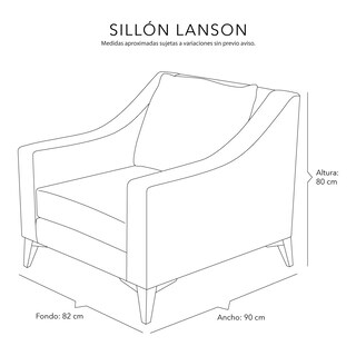 Foto 8 | Foto 8 | Sillón Dicasa Lanson Gris Carbón Único