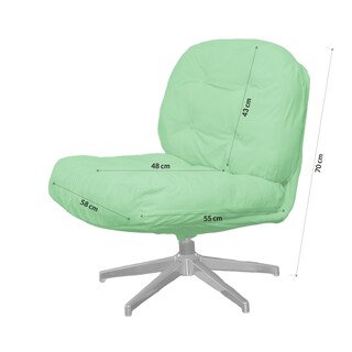 Foto 7 | Foto 7 | Sillón Oasis Decorativo De Sala En Terciopelo Verde Con Patas Metálicas