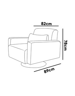 Foto 7 | Foto 7 | Sillón M & E Muebles John Blanco Giratorio