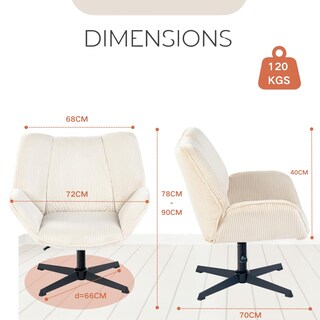 Foto 2 | Foto 2 | Sillón Individual Gomyhome En Altura Ajustable 78-90cm Beige