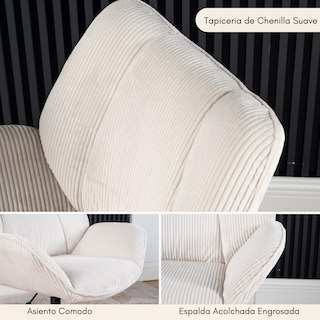 Foto 4 | Foto 4 | Sillón Individual Gomyhome En Altura Ajustable 78-90cm Beige