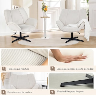 Foto 5 | Foto 5 | Sillón Individual Gomyhome En Altura Ajustable 78-90cm Beige