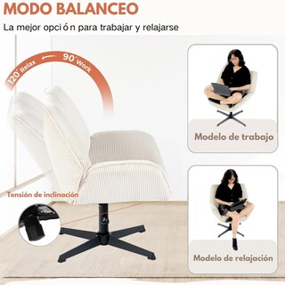 Foto 7 | Foto 7 | Sillón Individual Gomyhome En Altura Ajustable 78-90cm Beige