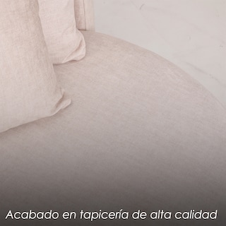 Foto 8 | Foto 8 | Ilios Innova | Sofá Redondo De Una Plaza Con Tapizado Beige. Diseño Moderno Y Elegante Para Sala U Oficina