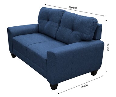 Foto 5 | Foto 5 | Love Seat El Bazar Store Sidney Lino Azul Marino 2 Plazas, Modular, Moderno, Sala, Sofa