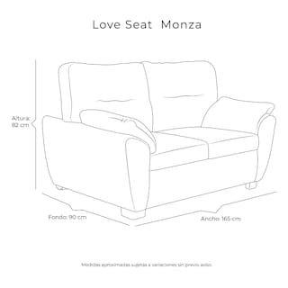 Foto 7 | Foto 7 | Love Seat Dicasa Monza Color Dark Grey 2 Plazas