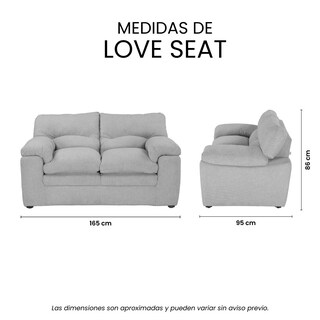 Foto 7 | Foto 7 | Love Seat Trinity Cosmo Color Plata 2 Plazas