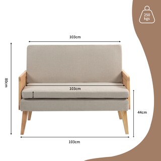 Foto 3 | Foto 3 | Sofá Yatahome Versátil De 2 Plazas Con Estilo Natural