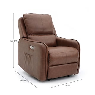 Foto 5 | Foto 5 | Sillón Reposet Reclinable Eléctrico con Masajeador Vanlig Quebec Café